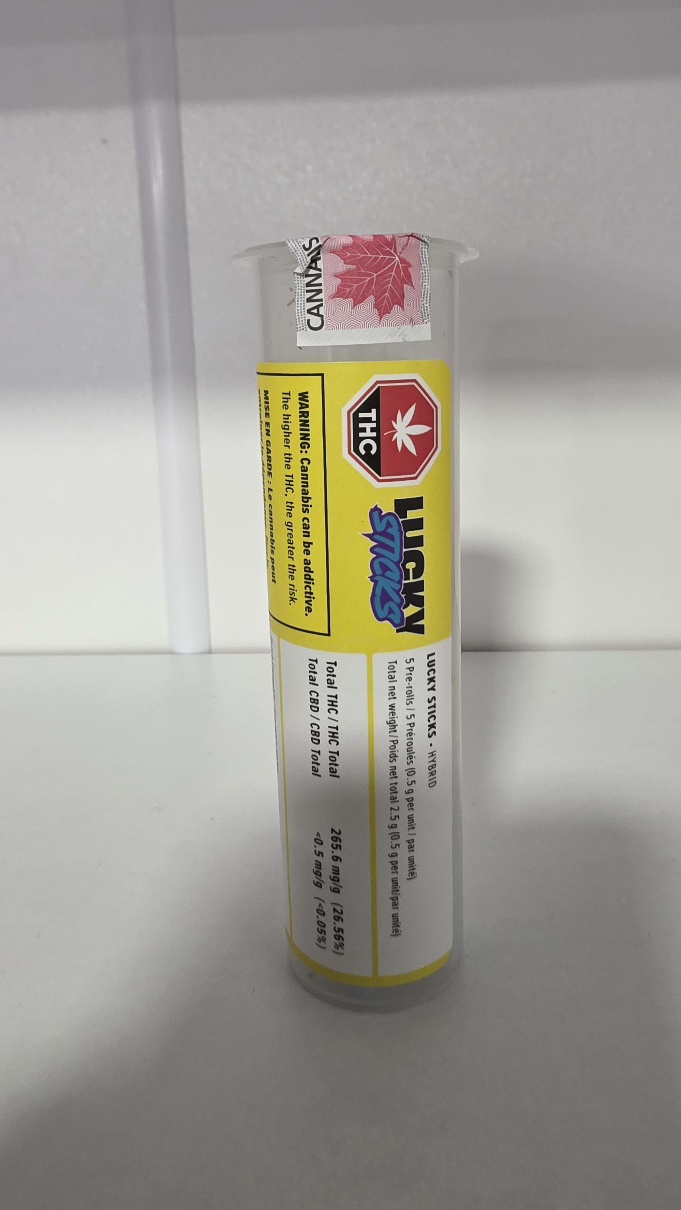 Lucky Sticks Hybird 5 x 0.5g Pre-Rolls