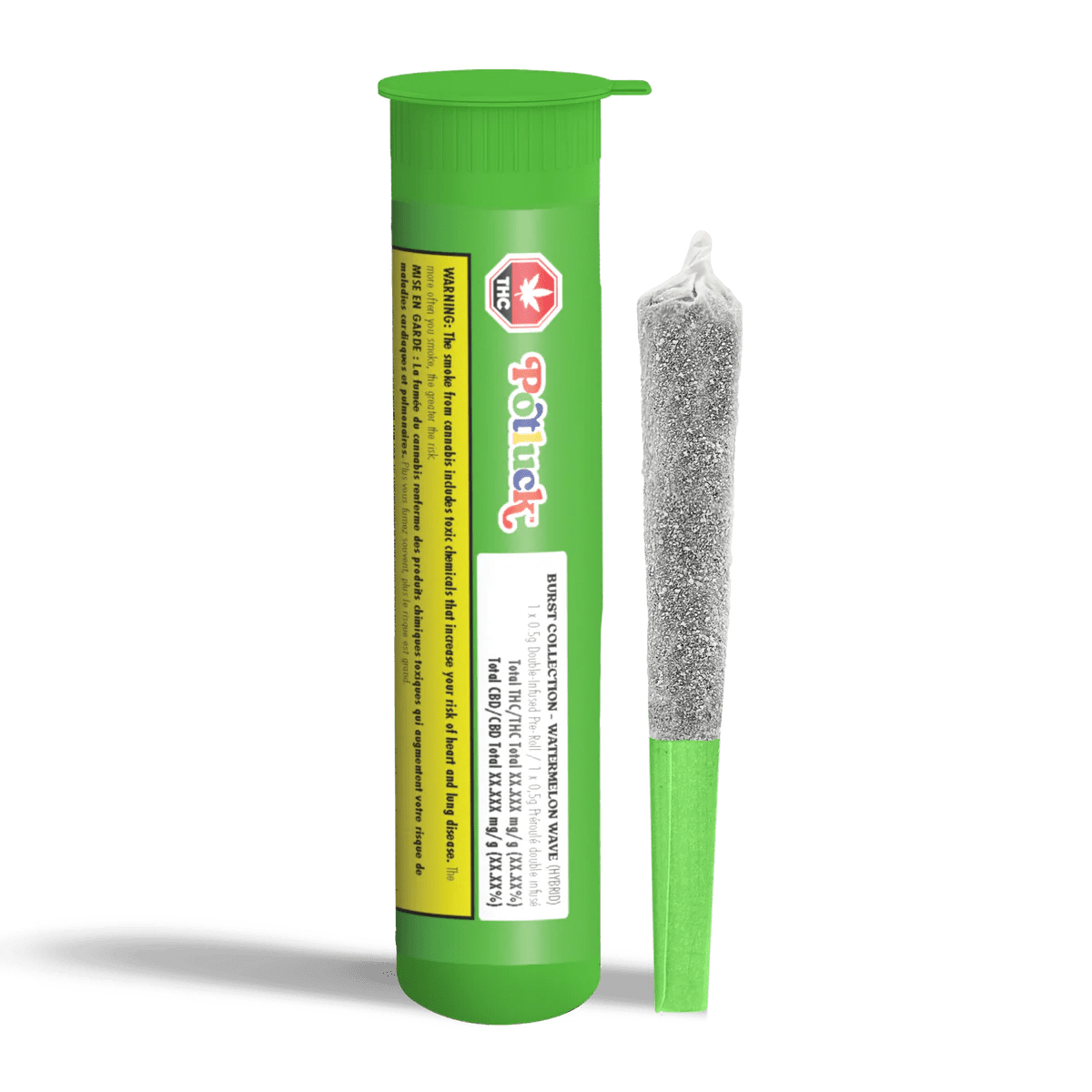 Watermelon Wave Isolate Infused & Diamond Coated 1 X 0.5g   Pre-Rolls