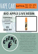 CARMEL - BIG APPLE PURE LIVE RESIN CART