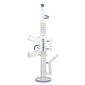 Arsenal Long Piston Glass Bong (Green)