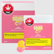 SOURZ - Pink Lemonade - Mulitpack of 5, Fully Blasted 5 x 10 mg Soft Chews