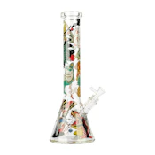 15" Tattoo Beaker Tube / Red Eye Glass