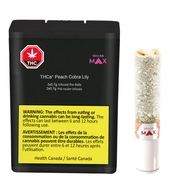 THCA Infinity Peach Cobra Lily 2 x 0.7g Infused Pre-Rolls
