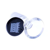 14mm Castle Glass Round Tab Bowl | Black