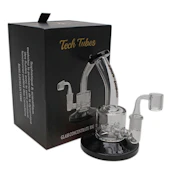 ACC - Tech Tubes - 6" Bent Neck Quad Inline Can Glass Concentrate Rig Black