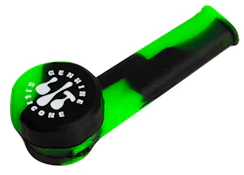 LIT Silicone Hand Pipe Marble Green & Black
