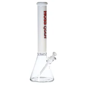 18" 7mm Hoss Glass Beaker w/ Colored Top