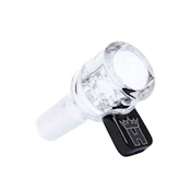 Hoss Glass - 19mm Screen Bowl w/ Coloured Rectangular Tab (Black)