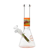 10" Blaze Swirl Glass Bong - Orange