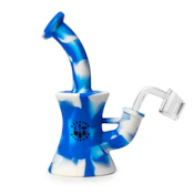 6.5" Concentrate Bubbler - White and Blue