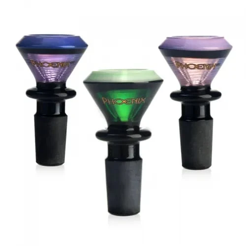 Phoenix Glass - Phoenix- Black Ground Joint 14mm Glass  Bowl Multi color Main Image