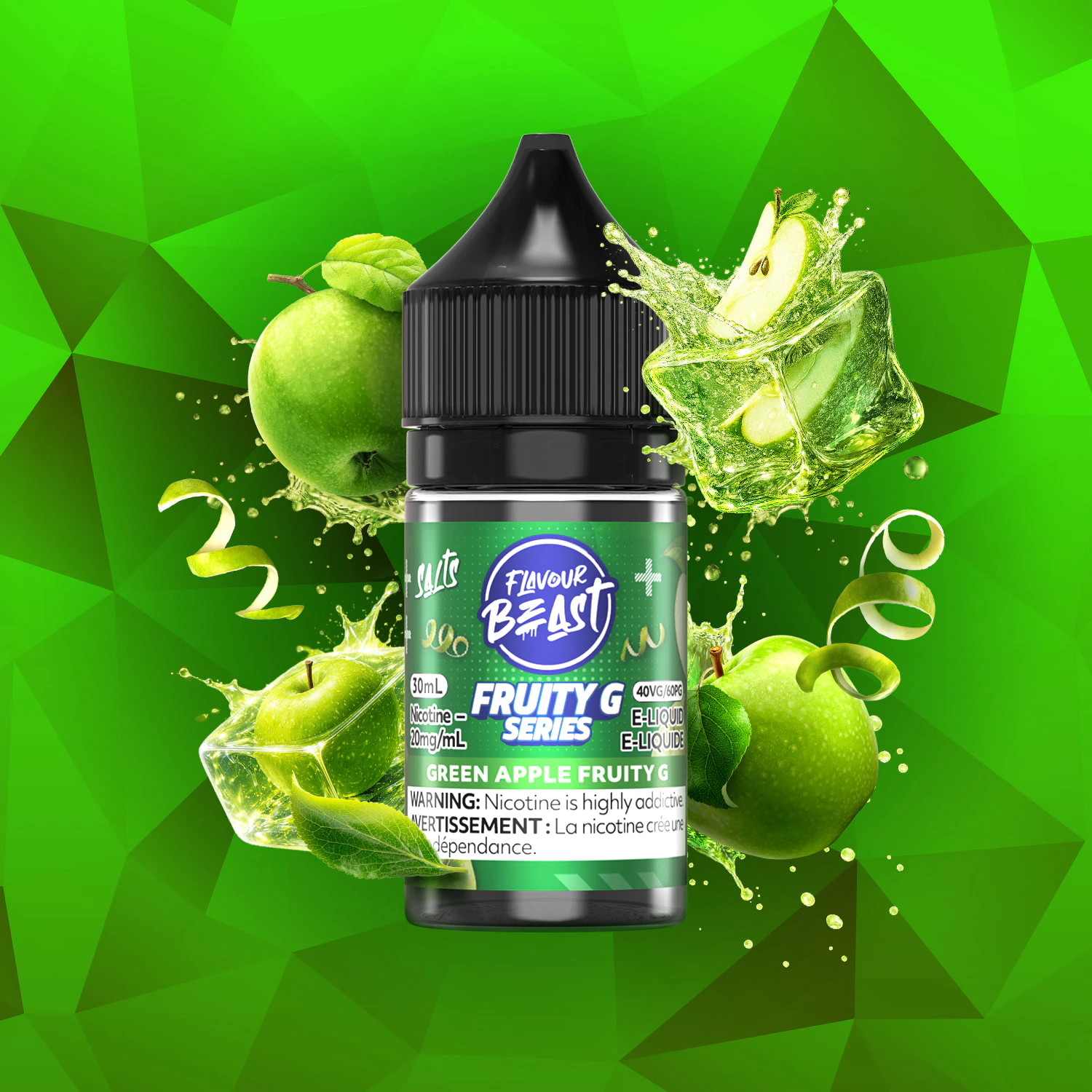 FLAVOUR BEAST - FRUITY G - Green Apple Fruity G - 30ml - 20mg - FLAVOUR BEAST - FRUITY G SERIES Main Image