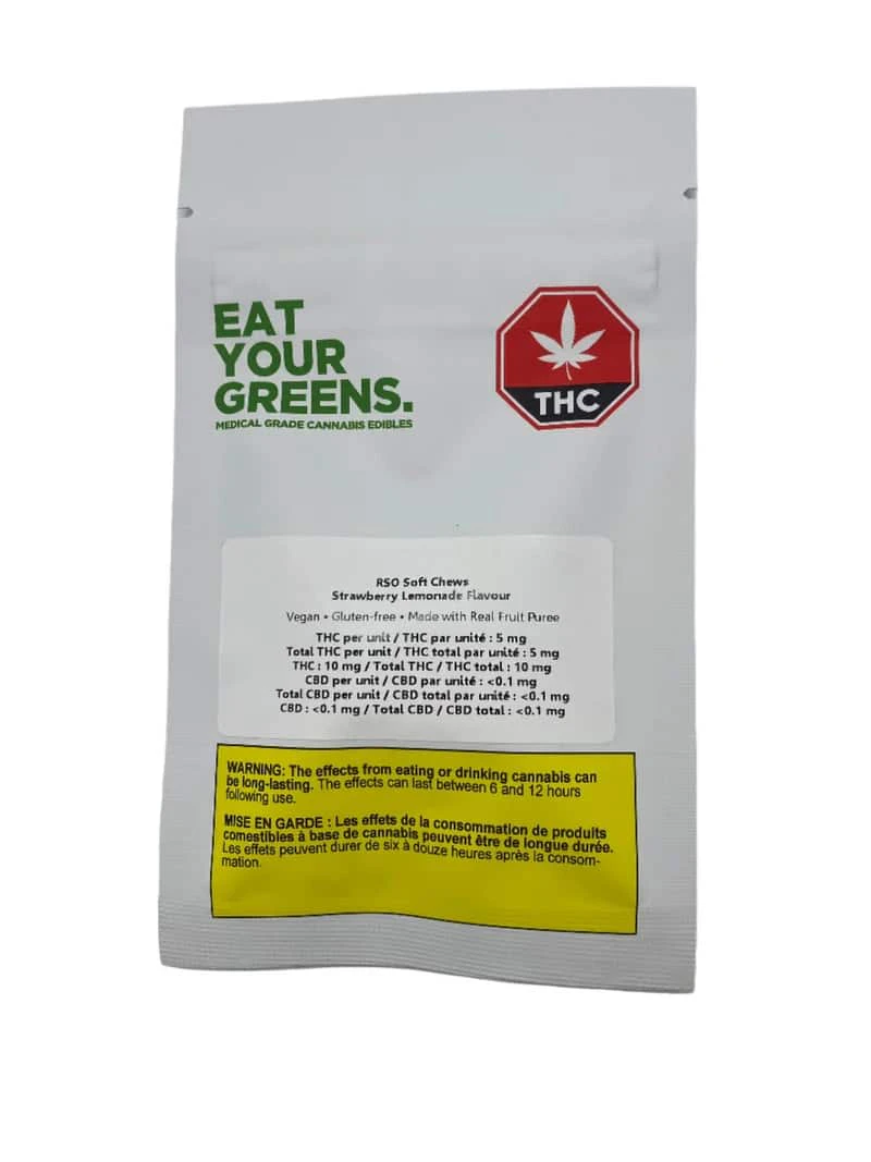EAT YOUR GREENS. - RSO Gummies 2pk Soft Chew Main Image