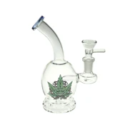 6" Cartoon Print Glass Bong w/Percolator