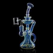 Phoenix star- Glass Recycler With Silver Fumed 8"