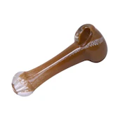 Brown Mystic Wed Glow Glass Pipe - 4 Inches