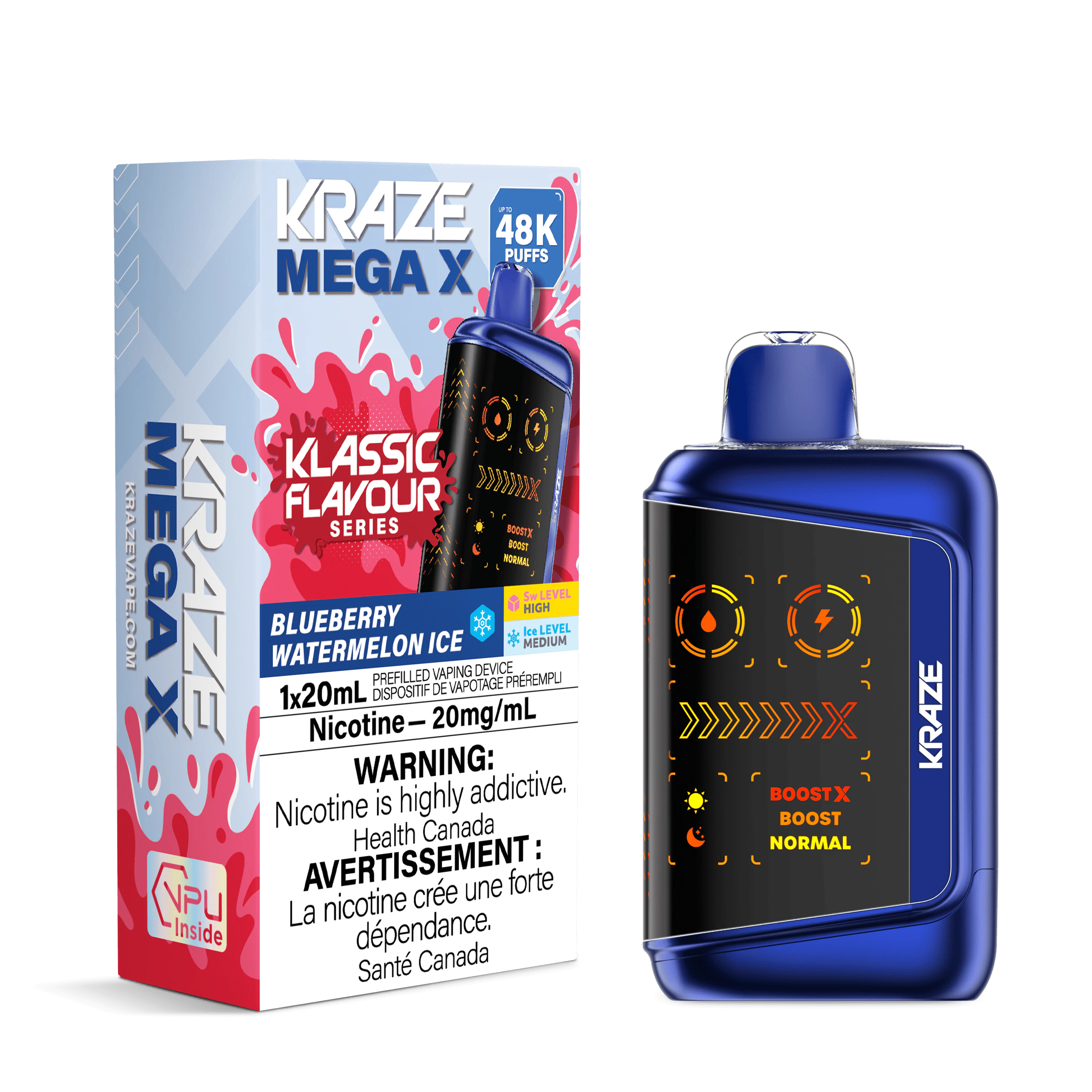 Kraze Mega X | 48k - Blueberry Watermelon Ice Main Image