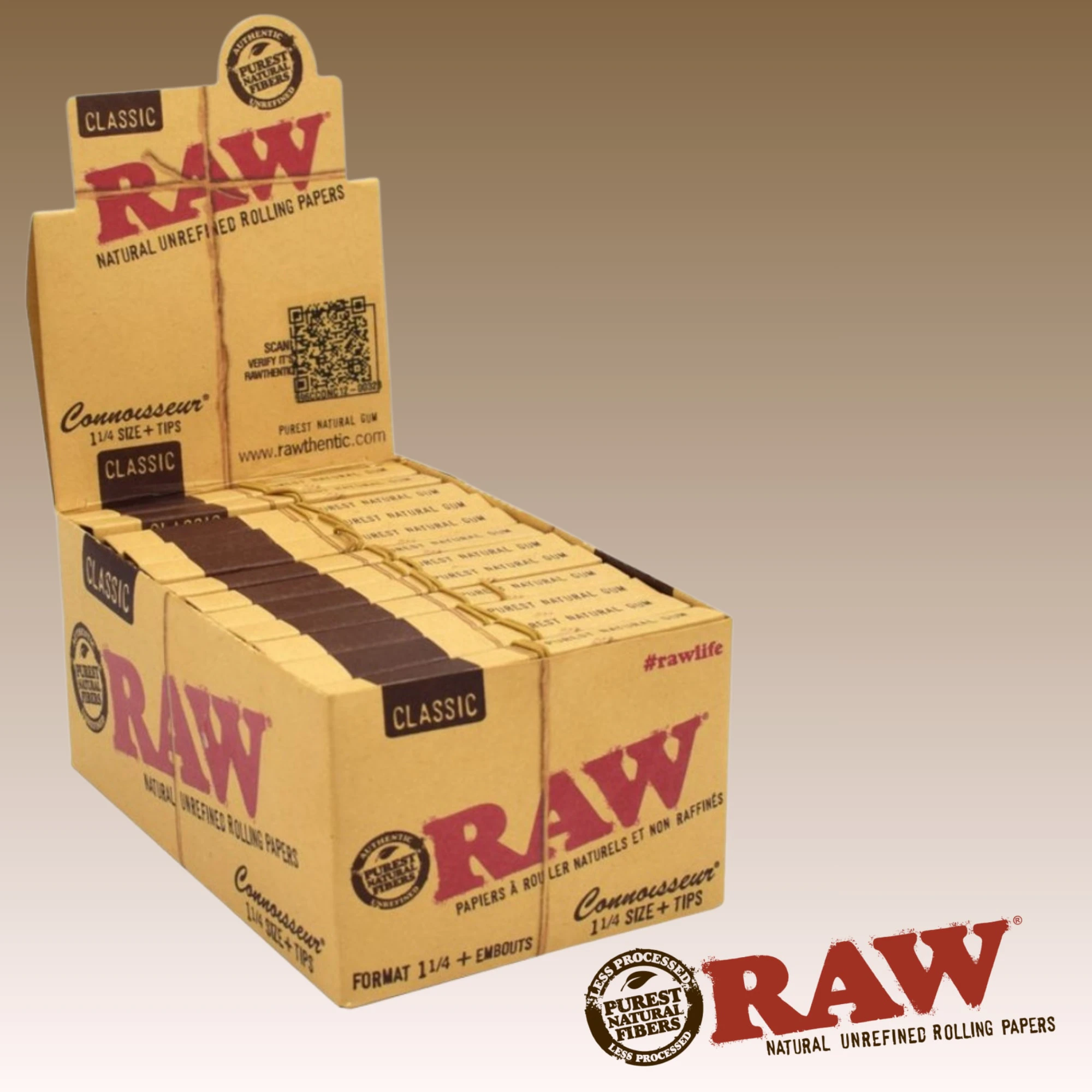Raw - Raw Classic Conniosseur Single Wide Papers with Tips Main Image