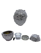 Owl 3 Parts Metal Grinder | Silver