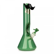 12" Moustache Ride Beaker Base Water Pipe - Jade Green