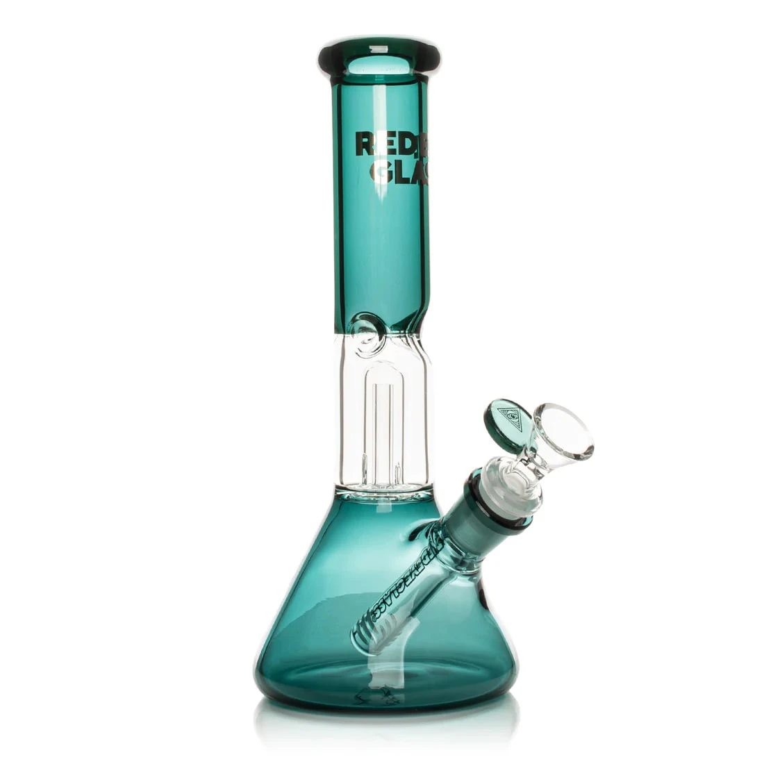 Red Eye Tek Glass - 10" Dome Perc Water Pipe - Teal Main Image