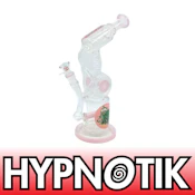 HYPNOTIK 12.5" Double Barrel Spiral Rig W/ In-Line Perk - Pink