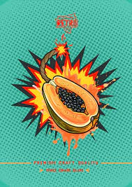 Retro Cannabis - Papaya Bomb 1g Honey Oil 510 Vape Cartridge Main Image