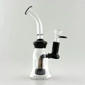O Toke | 8'' Glass Dab Rig - Circ Perc (Black)