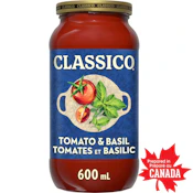 CLASSICO TOMATO & BASIL PASTA SAUCE 600ml