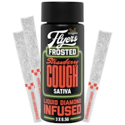 Strawberry Cough Diamond Infused Frosted Flyers | 3x0.5g | Claybourne