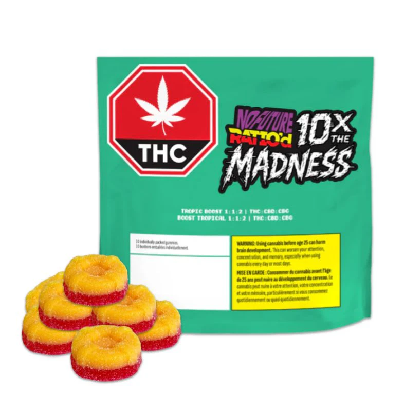 NO FUTURE - Multipack of 10 No Future 10x the Madness: Ratio'd - Tropic Boost 1:1:2 THC/CBD/CBG 10x10g Main Image