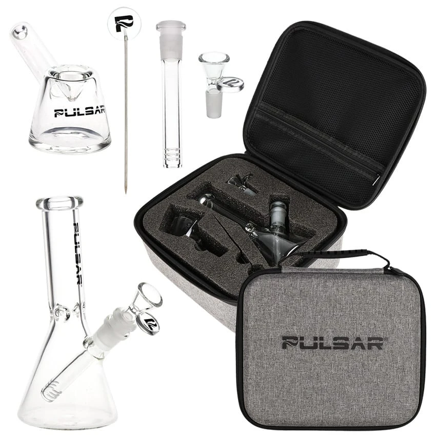 Pulsar - Pulsar Slant Neck Beaker Glass Water Pipe Zippered  Case Travel Kit Main Image