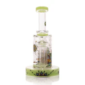 7.5" GLASS WORMHOLE CRYSTAL MANDALA RIG