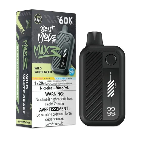 Flavour Beast Beast Mode Max 3 - Wild White Grape Iced - 60K Puffs -20mg/ml Main Image