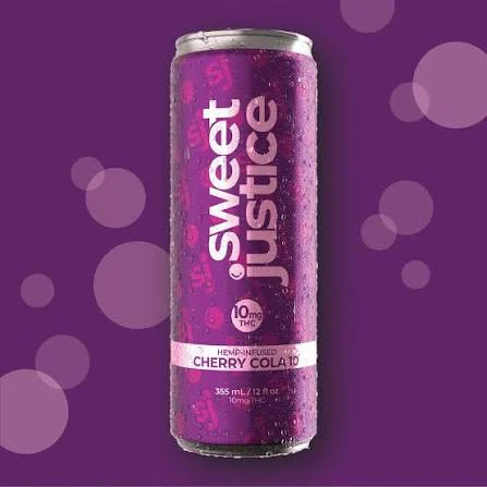 SWEET JUSTICE - Cherry Cola 10mg THC 355mL Soda Main Image