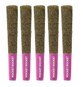 Pocket Rockets Redline Infused Pre-Rolls (Pink Goo) - 0.5g x 5