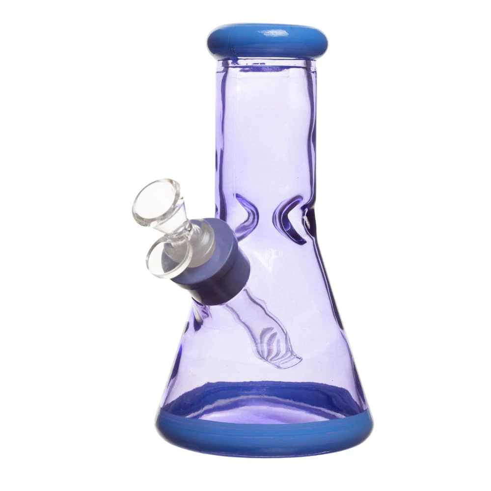 Arsenal - 8" 7mm Clear Glass Bong - Blue Main Image