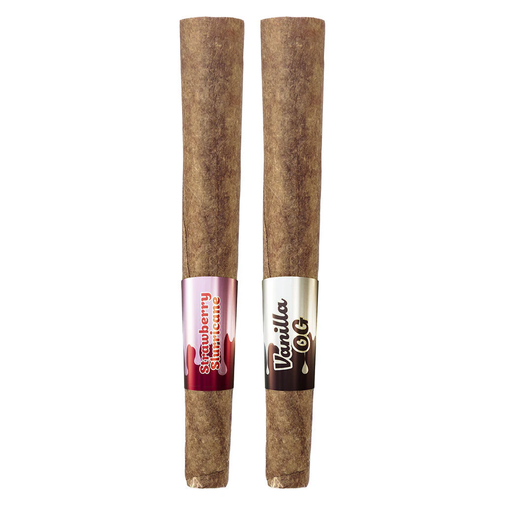 Sticky Greens - Strawberry Slurricane + Vanilla OG infused Blunts 2x1g Resin Main Image