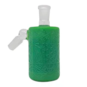 14MM 45 DEGREE GREEN SANDBLASTED ASHCATCHER