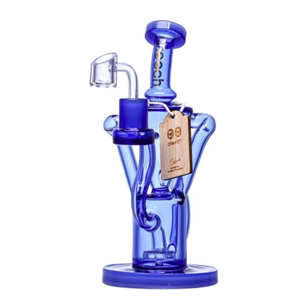 SMOKE ARSENAL - 8" Cheech Loop Recycler Water Pipe (Blue) Main Image