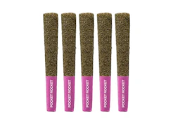 POCKET ROCKETS REDLINE INFUSED PRE-ROLLS - 5 x 0.5g