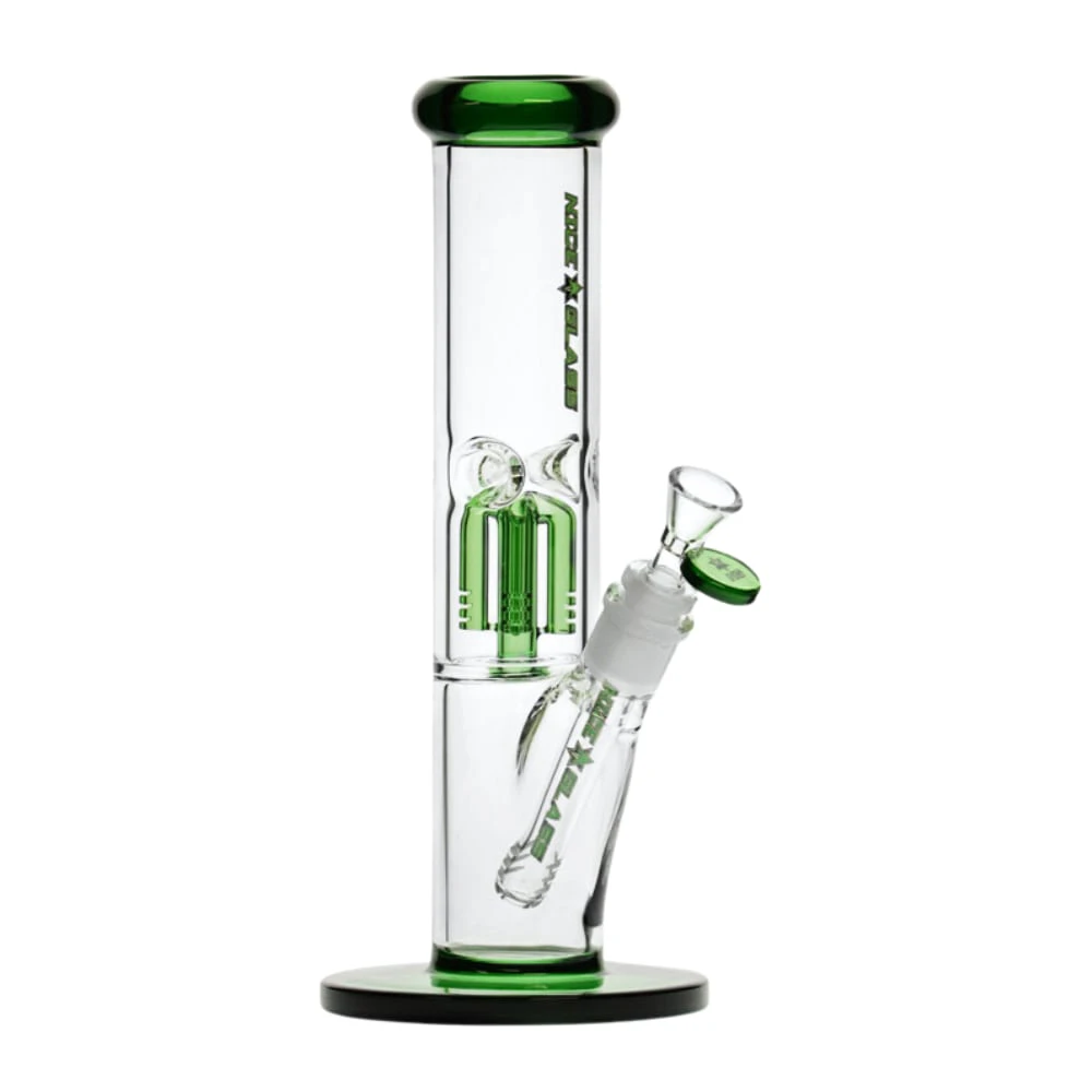 NG - Nice Glass - 11" Nice Glass 4 Arm Mini Perc Straight Shooter-Green Main Image