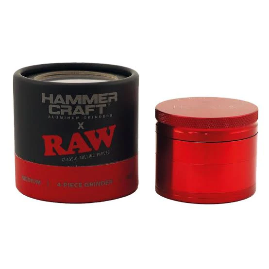 Accessories - Raw Hammer Craft 4pc Aluminum Grinder (Red) Main Image
