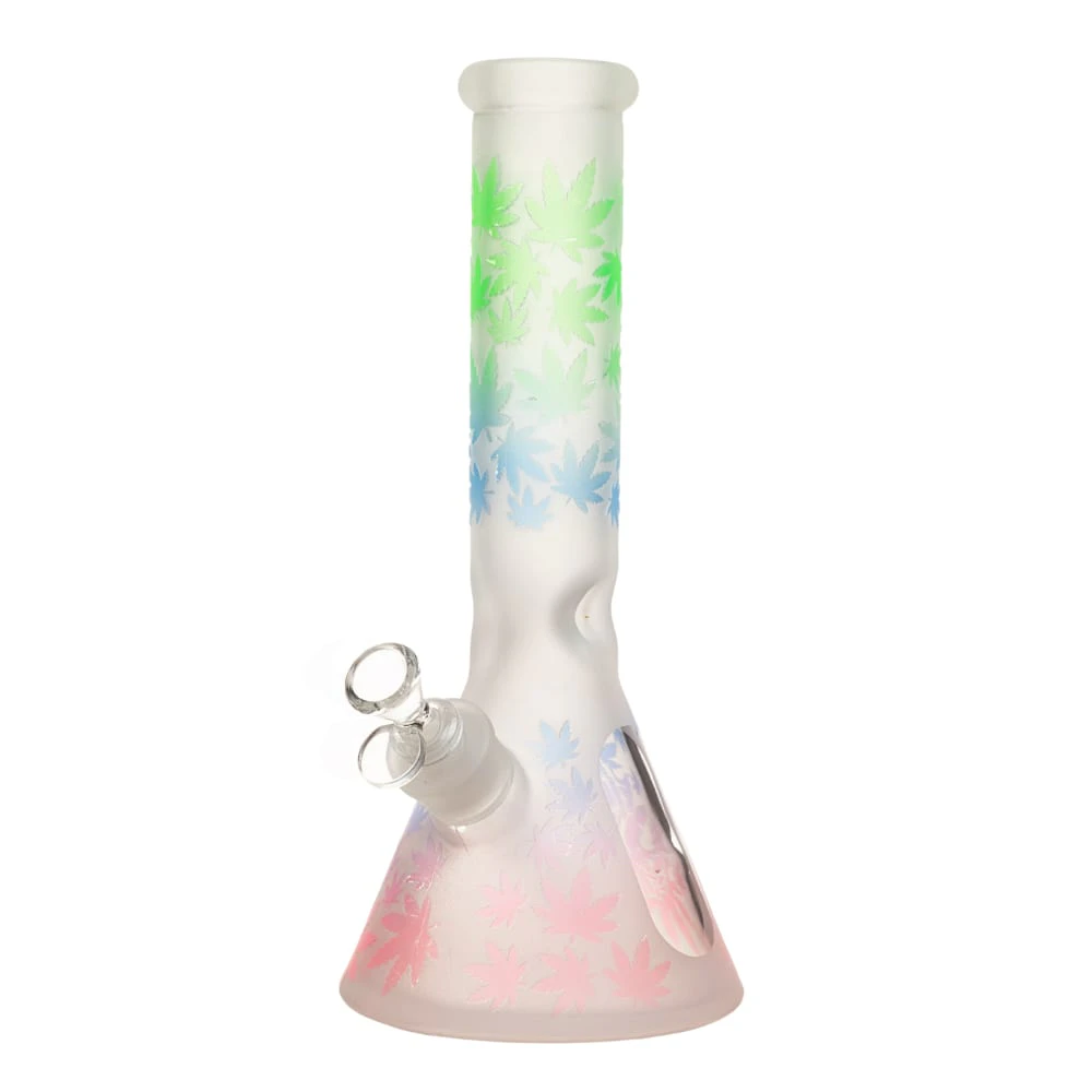Arsenal - Green Faded Leaf Glass Bong Main Image