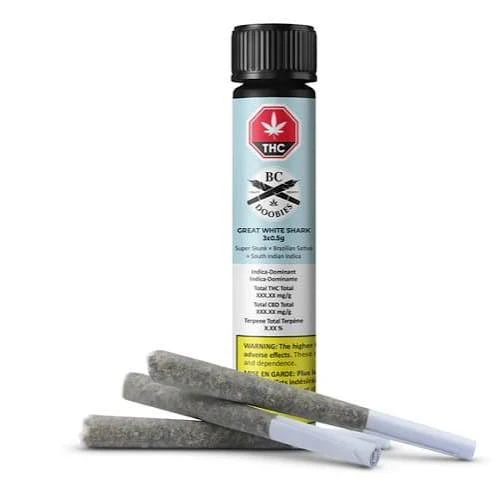 BC Doobies - Great White Shark (BC Doobies) 3pk JOINTS .5g Main Image