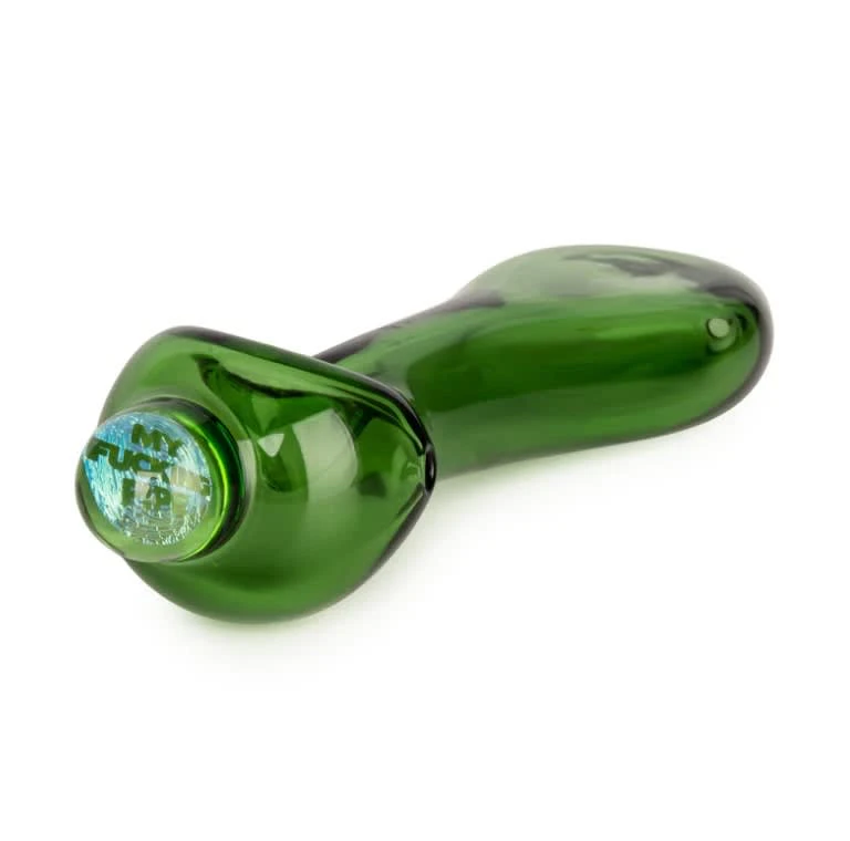 WEST COAST GIFTS - Red Eye Glass- 4.25" Spoon Hand Pipe W/Dichroic Image Marble (Assorted) Main Image
