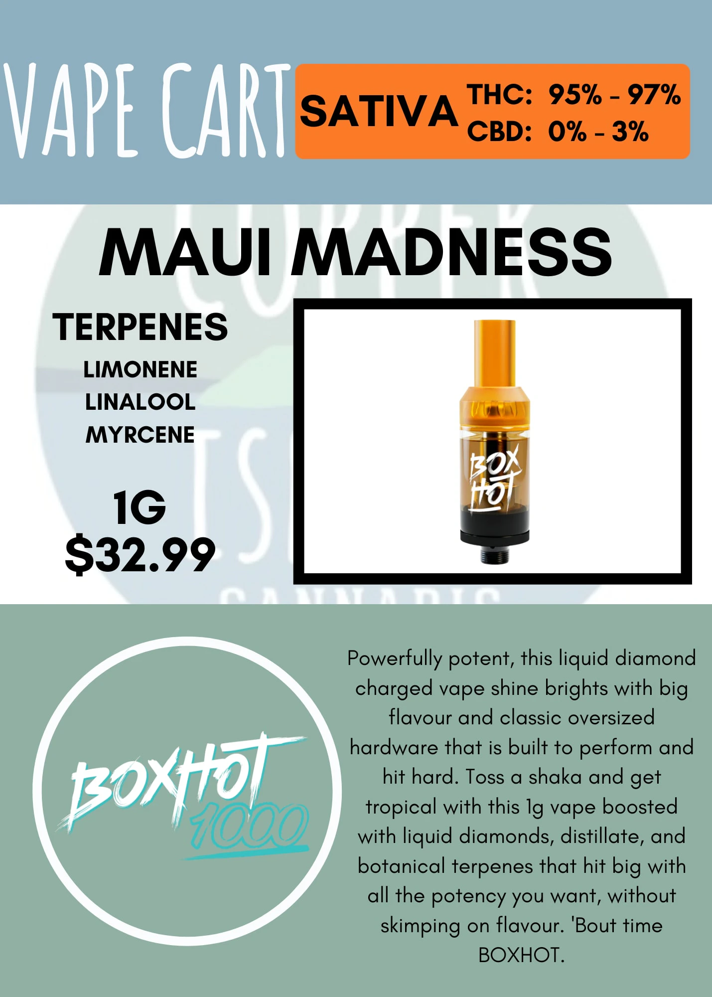 BOXHOT - BOXHOT - MAUI MADNESS LIQUID DIAMOND CHARGED CART Main Image