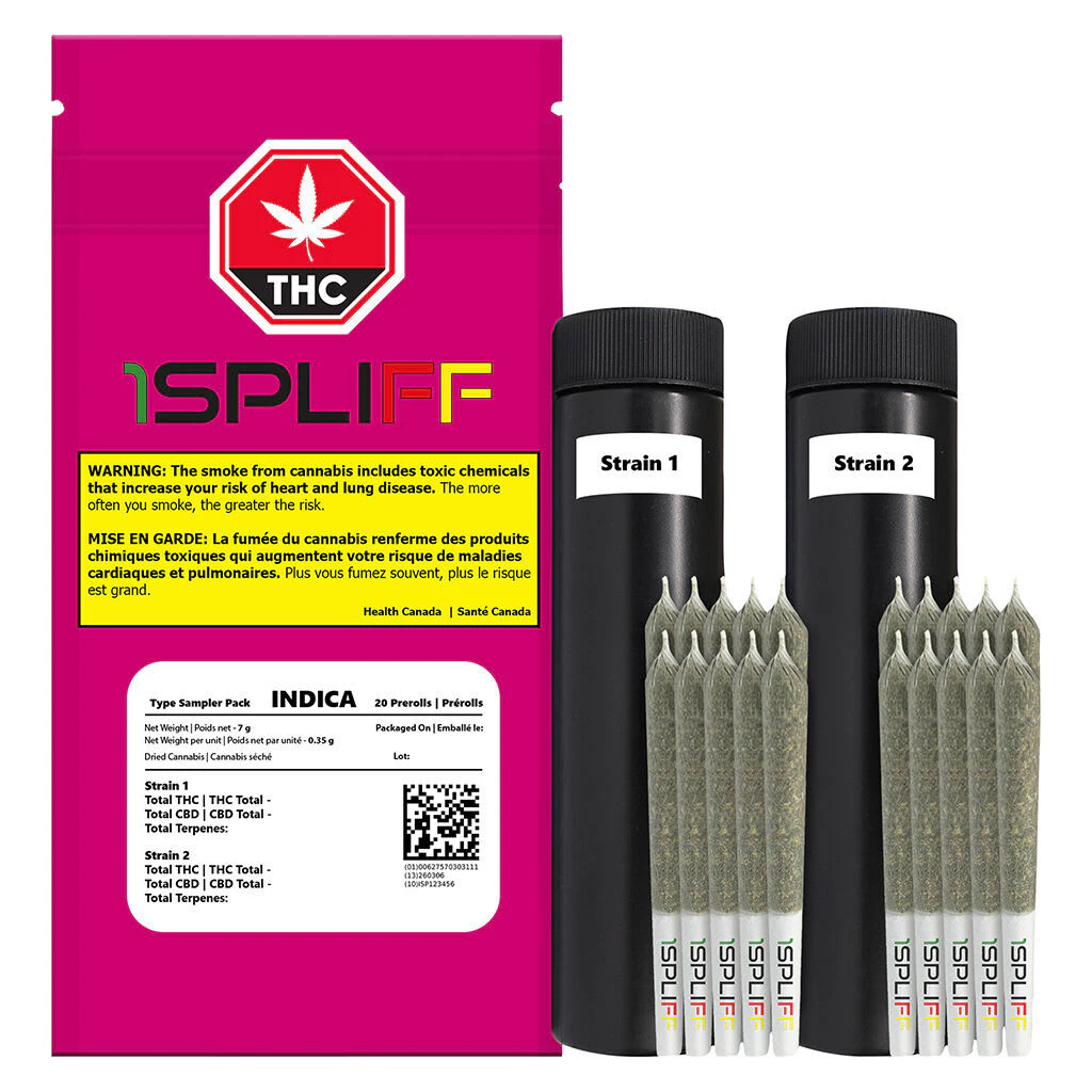 1Spliff - 1Spliff Indica (Pink Lemonade & C4) 20x0.35g Pre-Rolls Main Image