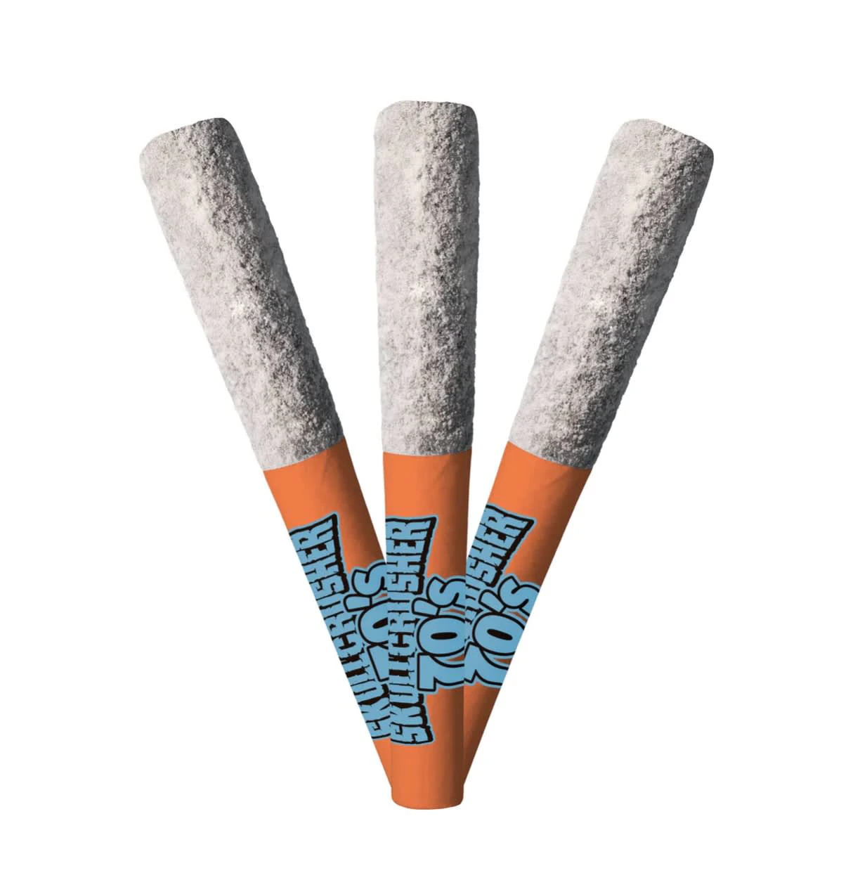 Skullcrusher 70's - SKULLCRUSHER 70'S - ICED ORANGE - QUAD DIAMOND INFUSED PRE-ROLLS - 1.35 GRAM - 3PK Main Image