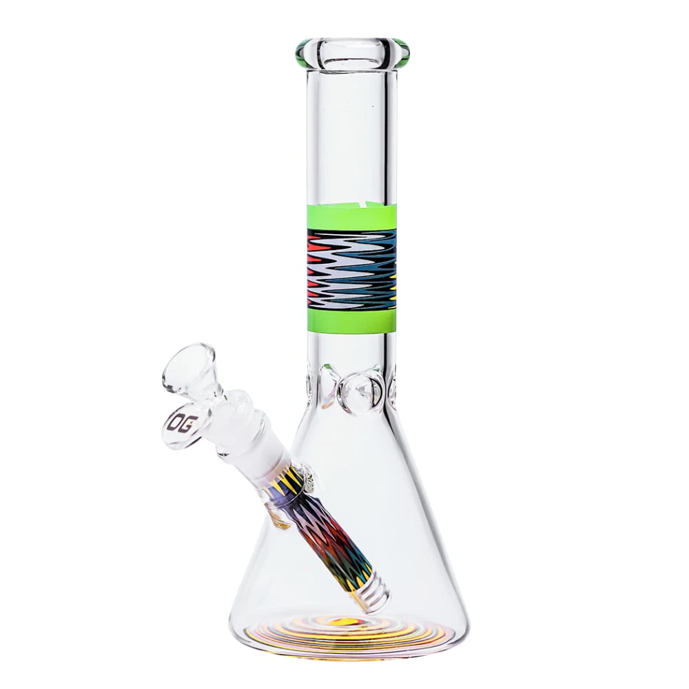 OG Original - 10" 5mm OG Original Woven Band Beaker Bong (Design B) Main Image